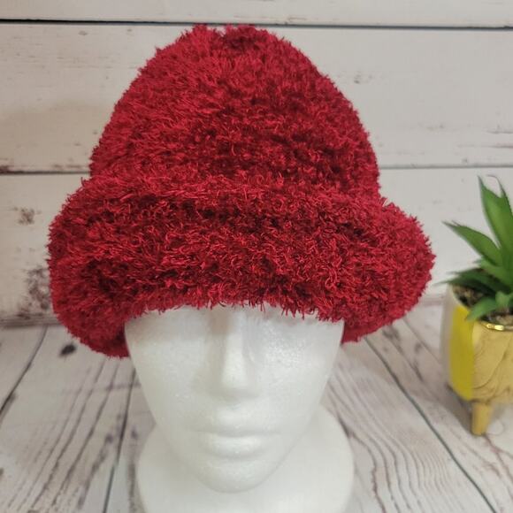 St.John's BAY Winter Stocking hat beanie Soft Faux Fur Stylish Red OS - Picture 1 of 7